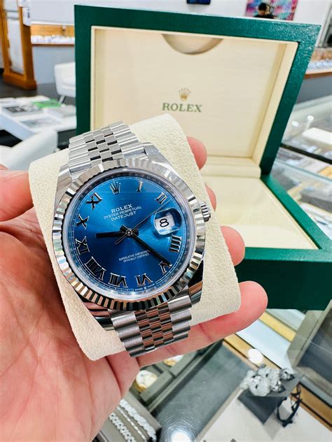 aged blue rolex dial|rolex blue dial review.